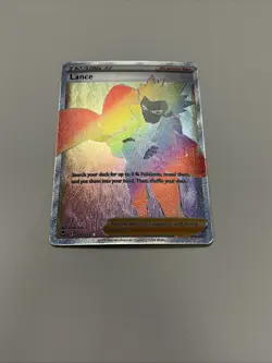 Pokemon TCG Card Lance 206/195 Secret Rainbow Rare Silver Tempest Near Mint NM - Image 2