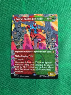x1 Scarlet Spider, Ben Reilly - Borderless R MTG Marvel's Spider-Man M/NM, Engli - Image 1
