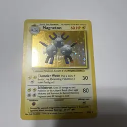 1999 Pokemon MAGNETON Base Set HOLO Foil Rare Unlimited Edition Card 9/102 WotC - Image 2