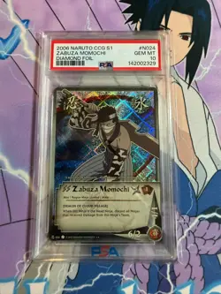PSA 10 2006 NARUTO CCG CARD S1 PATH TO HOKAGE DIAMOND FOIL N024 ZABUZA MOMOCHI - Image 3