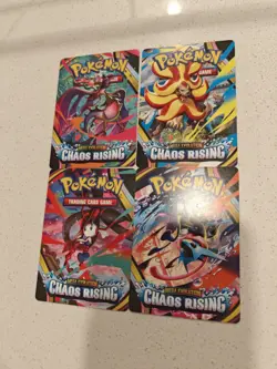 Pokemon TCG Chaos Rising Prerelease Trainer Tip Art Cards Complete Set - Image 2