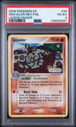 Graveler-Rev.foil - Pokemon Ex Legend Maker #34 PSA 4.0 - Image 1