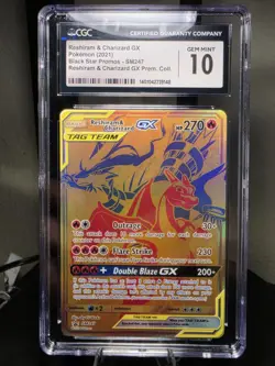 Reshiram & Charizard GX SM247 Black Star Promo Pokemon TCG Holo CGC 10 - Image 1