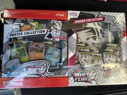 Pokemon TCG White Flare Binder + Unova Poster 2-Pack Box English Promo - Image 1