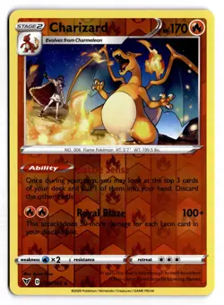 Charizard 025/185 Rare Vivid Voltage Pokemon Reverse Holo Near Mint - Image 1