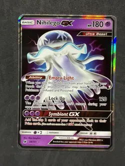 Pokemon TCG Nihilego GX Ultra Rare Card 49/111 Crimson Invasion NM - Image 1