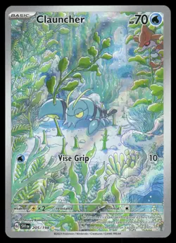 Clauncher 205/198 Illustration Rare Scarlet & Violet Pokemon Holo Near Mint - Image 1