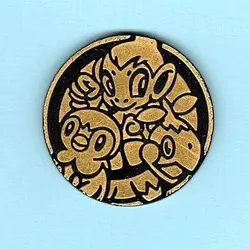 Pokemon - Munzen - Jetons - Coins - Chip - Chelast, Panflam, Plinfa - Gold - Image 1
