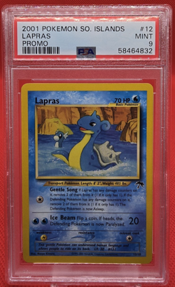 Pokemon 2001 Lapras 12/18 Islands Promo PSA 9 - Image 1