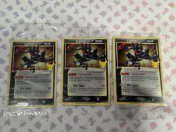 X3 Greninja Gold Star SWSH144 Sealed Celebrations Black Star Promo Pokemon TCG - Image 1