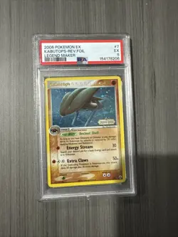 2006 Pokemon EX Kabutops Legend Maker Holo Foil Stamped 7/92 PSA 5 - Image 1