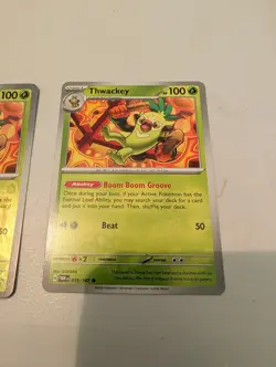 Thwackey 015/167 Twilight Masquerade Pokemon TCG 2x Playset 1 reverse holo - Image 3