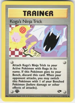 Koga's Ninja Trick 115/132 Uncommon Gym Challenge Pokemon 1st Edition Near Mint - Image 1