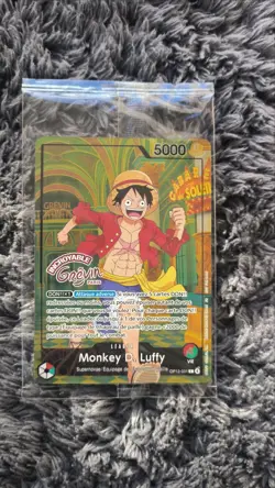 Carte One Piece TCG – Monkey D. Luffy OP13-001 – Musee Grevin Paris Exclusive Pr - Image 1