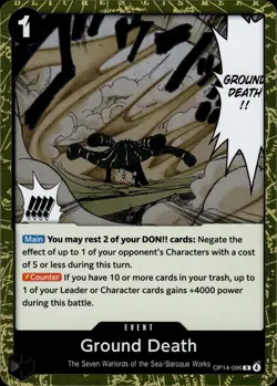 Ground Death OP14-096 FOIL The Azure Sea's Seven R NM One Piece - Image 1