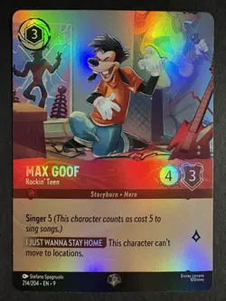 Disney Lorcana - Max Goof - Rockin’ Teen (Epic) - Fabled 214/204 - Image 1