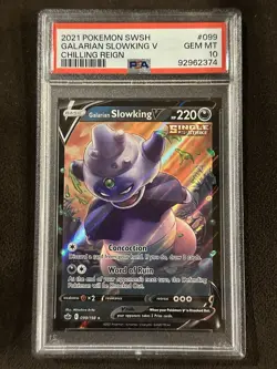 PSA 10 Galarian Slowking V 099/198 Pokemon SWSH Chilling Reign - Image 1
