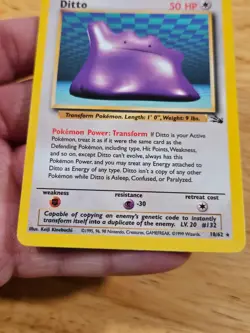 Ditto Fossil Set 18/62 Non-Holo Rare LP Pokemon WOTC M9224 - Image 4