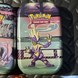 6 Pokemon Tins Empty - Galarian Rapidash - Pikachu Coin - TCG Tin Lot Empty - Image 4