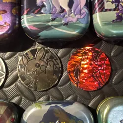 6 Pokemon Tins Empty - Galarian Rapidash - Pikachu Coin - TCG Tin Lot Empty - Image 5