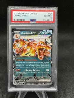 2023 POKEMON OBF EN-OBSIDIAN FLAMES #125 CHARIZARD EX PSA 10 - Image 1