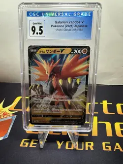2021 Pokemon Chilling Reign Galarian Zapdos V Full Art 84/184 CGC 9.5 Gem Mint! - Image 1