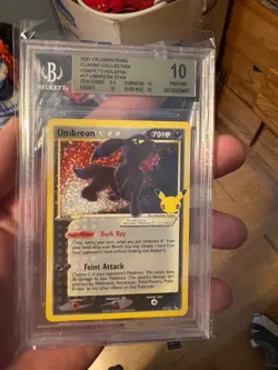 2021 Pokemon Celebrations 25th Anniversary Umbreon #17 Gold Star BGS 10 PRISTINE - Image 1