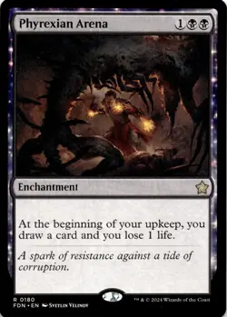 Phyrexian Arena FDN #180 Rare Foundations Magic: The Gathering Near Mint - Image 1