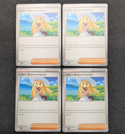 4x Lillie's Determination 119/132 Mega Evolution - Pokemon TCG - Playset English - Image 1