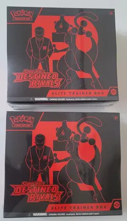 Pokemon Destined Rivals Elite Trainer Box ETB - Sealed (Lot of 2) ENGLISH - Image 1