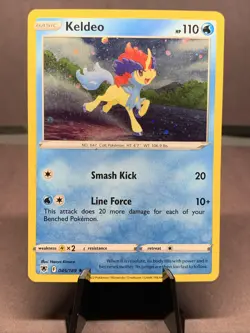 Pokemon TCG Keldeo HD Swirl 045/189 Sword & Shield Cosmos Holo NM - Image 2
