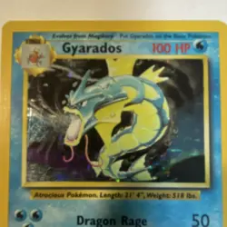 Pokemon TCG Gyarados 6/102 Base Set Holo Rare Stage 1 HP 100 English 1999 - Image 3