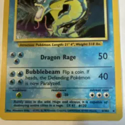 Pokemon TCG Gyarados 6/102 Base Set Holo Rare Stage 1 HP 100 English 1999 - Image 5