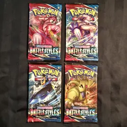 Pokemon Battle Styles - 4x Booster Packs - Art Set - Factory Sealed - Image 1