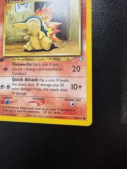 Cyndaquil 57/111 Common Neo Genesis Pokemon 1st Edition LP+ - Image 5