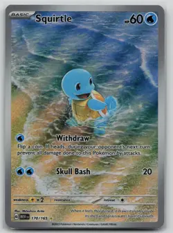 Squirtle 170/165 (NM) - Scarlet & Violet 151 - Illustration Rare - Pokemon TCG - Image 1