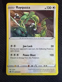 Rayquaza SWSH029 Holo Promo Sword & Shield Promo Pokemon Holo Near Mint - Image 1