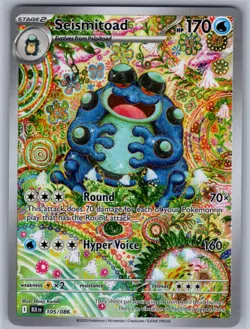Seismitoad 105/086 (NM) - SV: Black Bolt - Illustration Rare - Pokemon TCG - Image 1