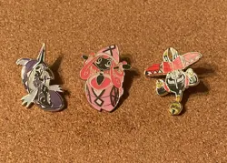 Pokemon PIN Lot of 3 TAPU FINI & TAPU LELE & TAPU BULU Pins Evolutions Crimson - Image 1