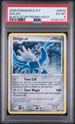 DIALGA BLACK STAR PROMO-HOLO - Pokemon Diamond and Pearl Promos #DP49 PSA 6.0 - Image 1