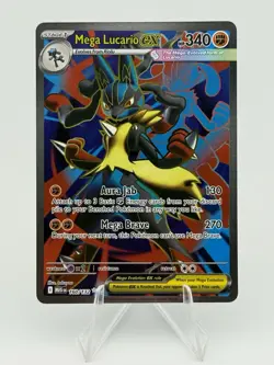 ENGLISH Mega Lucario ex 160/132 Ultra Rare Full Art Pokemon Mega Evolution NM - Image 1