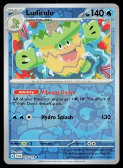 Ludicolo Rare Reverse Holo Journey Together JTG 037/159 Pokemon NM 2025 - Image 1
