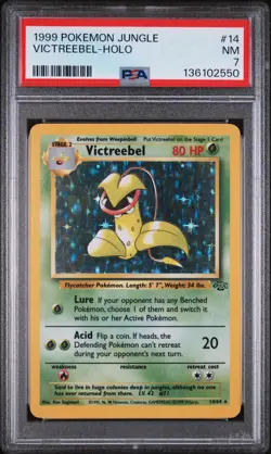 1999 POKEMON JUNGLE #14 VICTREEBEL-HOLO PSA 7 - Image 1