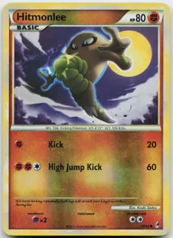Hitmonlee 58/95 Common Call of Legends Pokemon Reverse Holo Lightly Played - Image 1