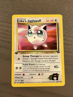 Pokemon TCG Erika's Jigglypuff Gym Challenge 69 Regular 1st Edition Common - Image 1