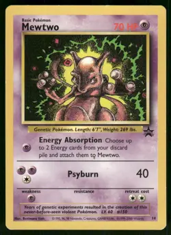 1999 Mewtwo (14) 14/53 Promo NM WoTC Promo Pokemon - Image 1
