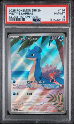 🔥Pokemon Misty's Lapras Sv10 Destined Rivals Illustration Rare Holo 110 HP PSA… - Image 1