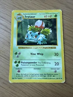 Pokemon TCG Shadowless Ivysaur #30/102 & Regular Bulbasaur 44/102 1999 WOTC - Image 4