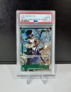 2025 One Piece 3rd Anniversary Tournament 3 Brothers Pack Winner Sabo PSA 10 - Image 1