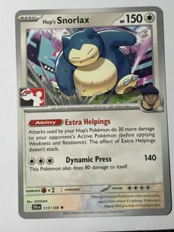 Hop's Snorlax 117/159 Prize Pack Series Cards Regular - Image 1